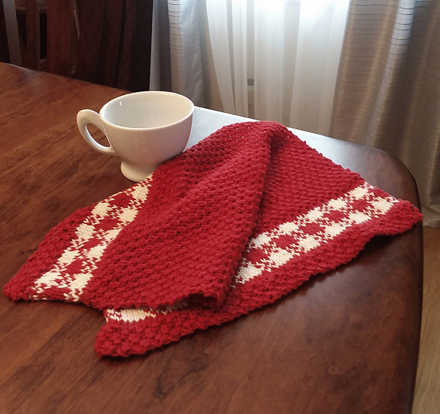 Gingham Trimmed Dishtowel