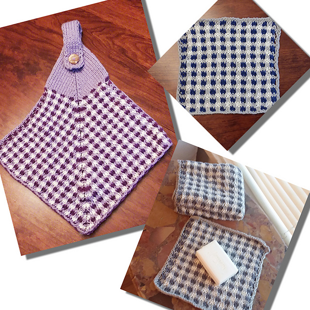 Gingham Plaid Mosaic Towels, Cloth