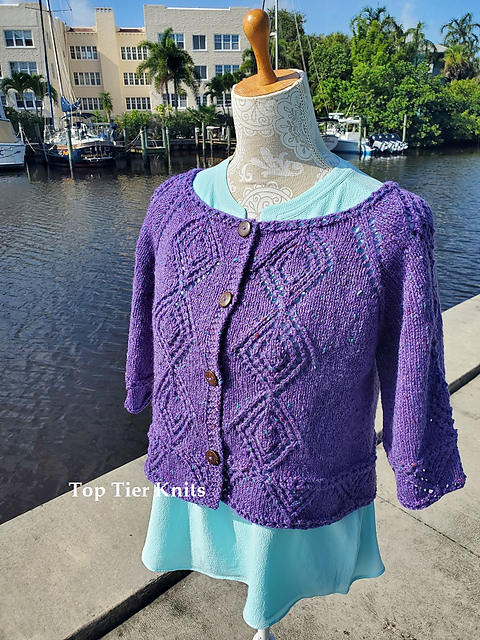 Triple Diamond Autumn Cardigan