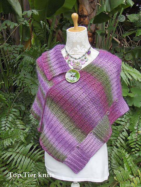 Half Collar Squared Poncho