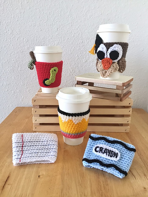 School Inspired Cup Cozies
