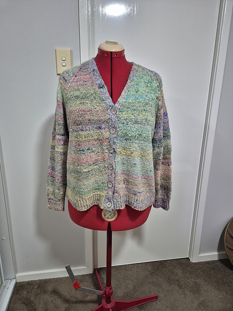 Cardigan with Raglan Sleeves