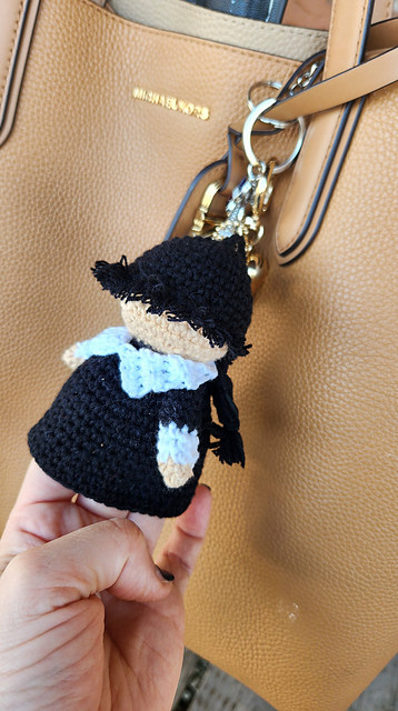 Wednesday Addams Angel Keychain