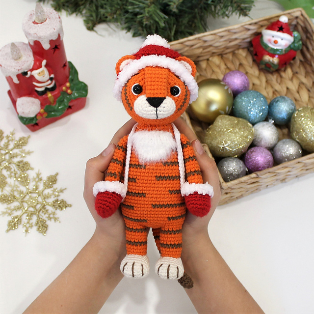 The Little Tiger in a winter outfit