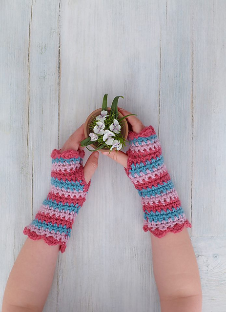 Stripy Wrist Warmers