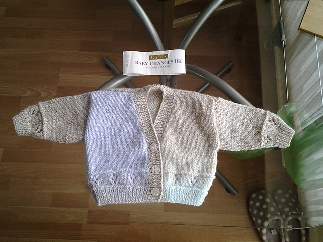 Lace panel cardigan
