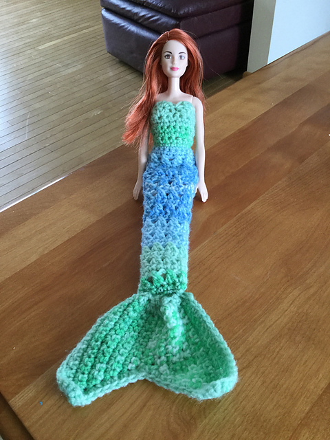 Ravelry: Mermaid Dress for Barbie pattern by Tracy Carlier