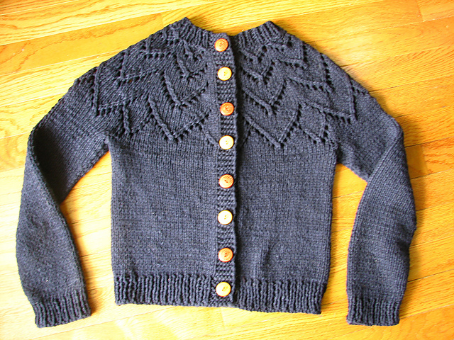 Two Skein Petal Cardigan