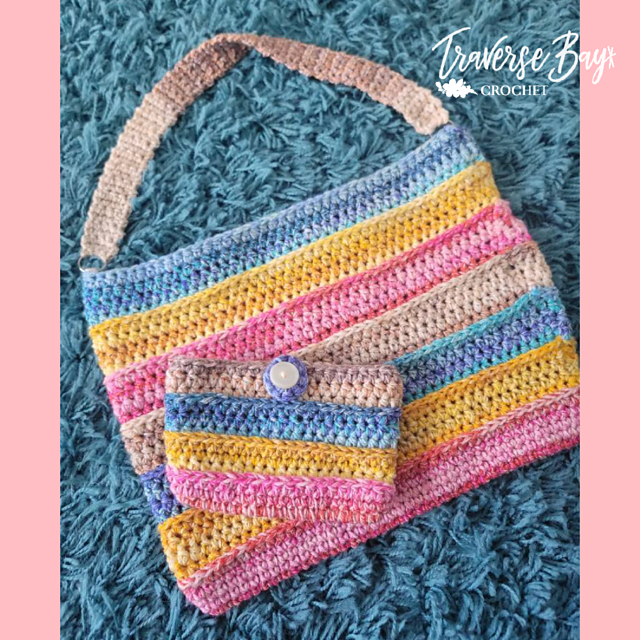 Striped Market Tote Bag
