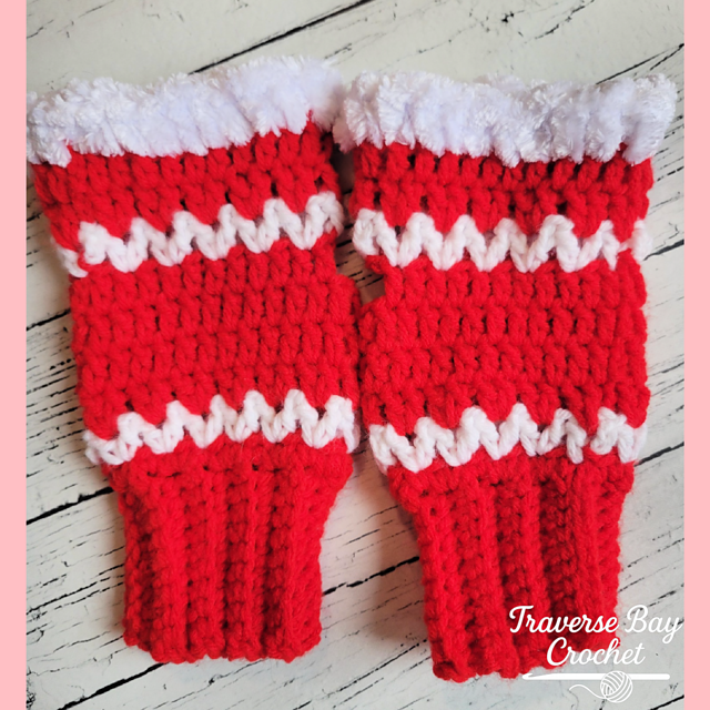 Mrs Claus Fingerless Mittens