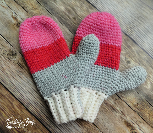 Color Block Mittens