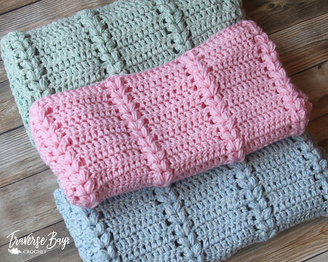 Braided Puff Baby Blanket