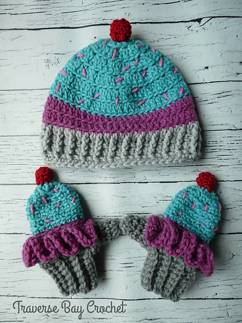 Toddler Cupcake Hat Set