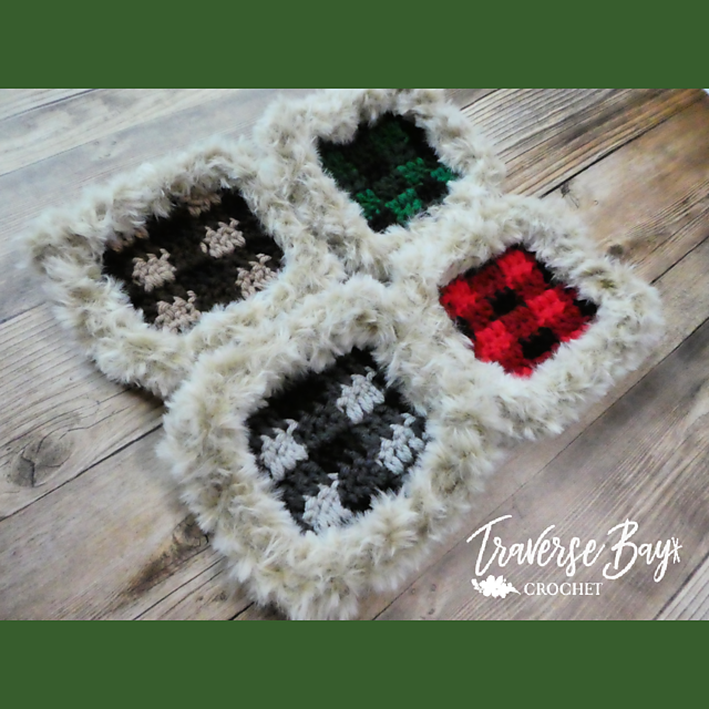 Faux Fur Plaid Coasters