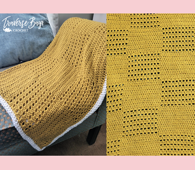 Filet Squares Baby Blanket