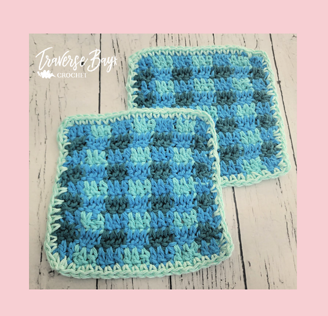 Simple Plaid Dishcloth