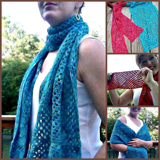 Glamorous Granny Crocheted Scarf and Shawl