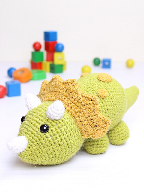 Amigurumi Dinosaur - Tuki the Triceratops