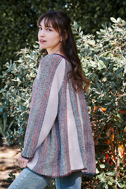 #7600-J Merino 6 & Gianna Sideways Short Row Cardi