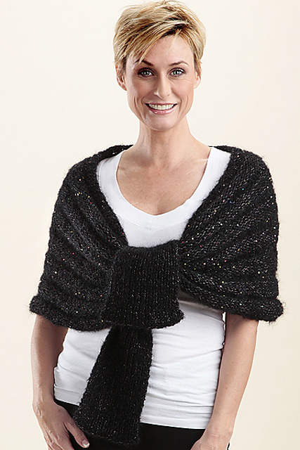4602L Dune & Luna Tied Shoulder Wrap