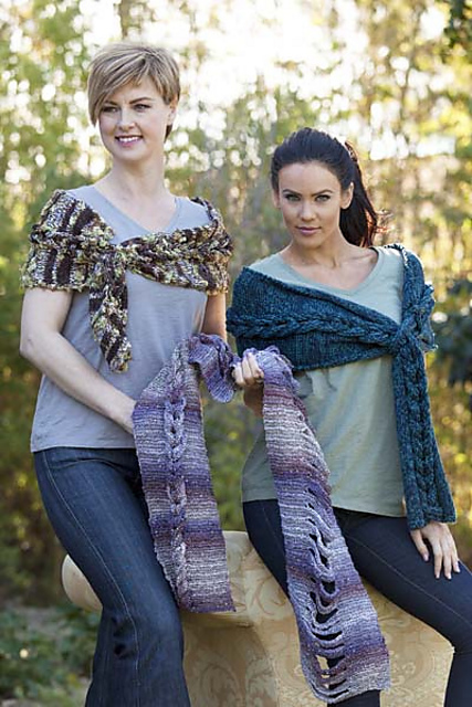 5202L Open Chained Cable Scarf/Wrap Variations