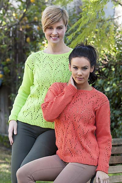 5203G Feather Stitch Pullover