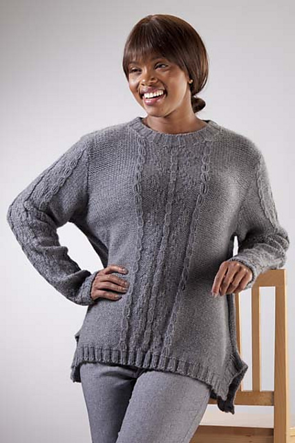 5301H Large Cable Diamond Pullover