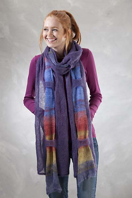 5302B Lana Grossa Silk Hair & Print Scarf
