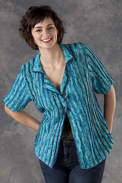 5400G Sideways Striped Cardigan