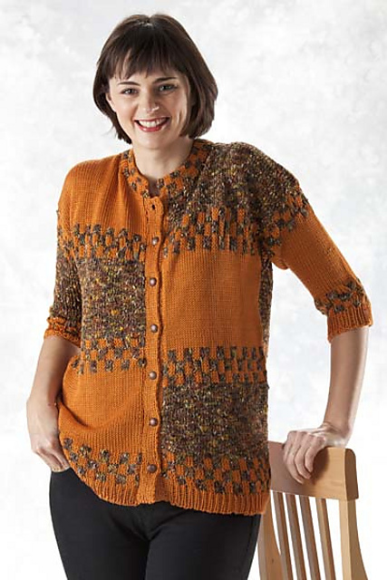 5403D Checkerboard Cardigan