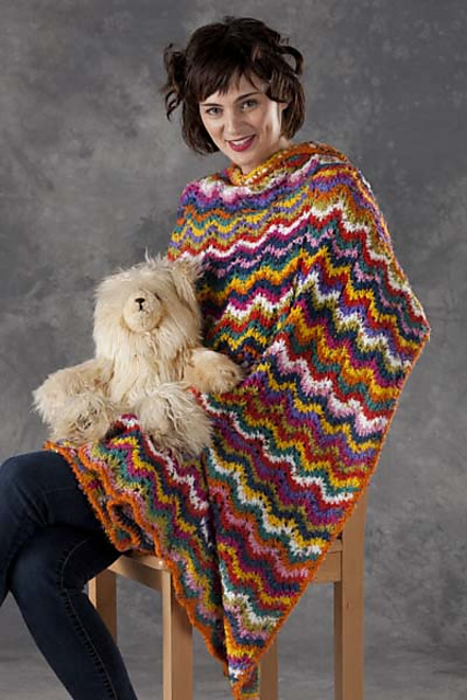 5403I Multi Colored Zig Zag Throw