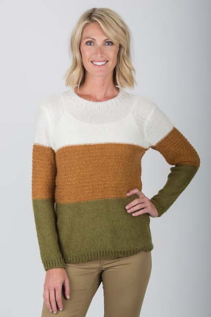 5500Q Slipped Weave Striped Pullover