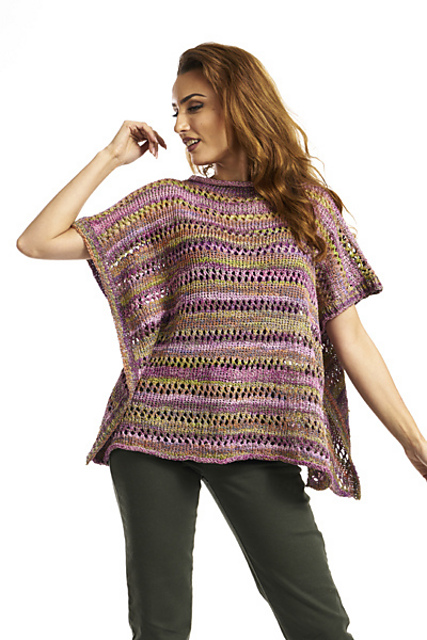 5600B Fleur Eyelet Striped Wide Vest