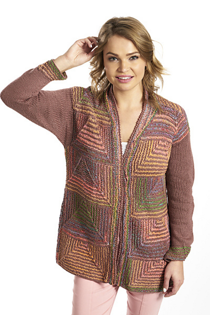 5600E Mitered Boxed Cardigan