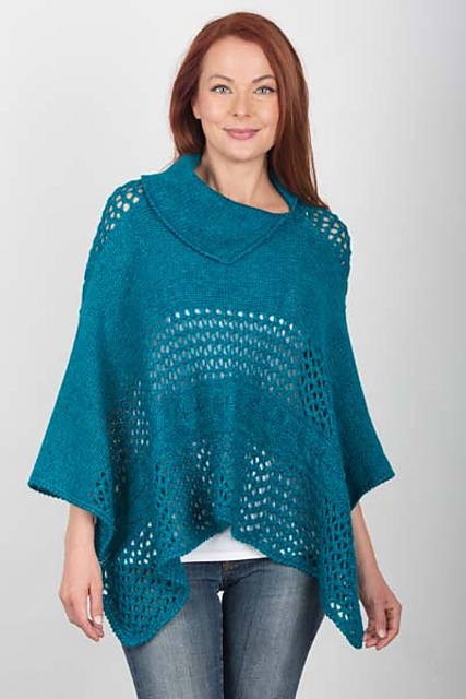 5701T Collared Poncho