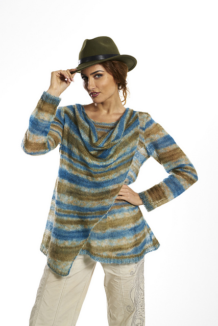 5600Y Layered Cowl Pullover