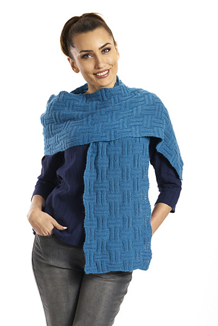 5601D Boxed Rib Scarf/Wrap