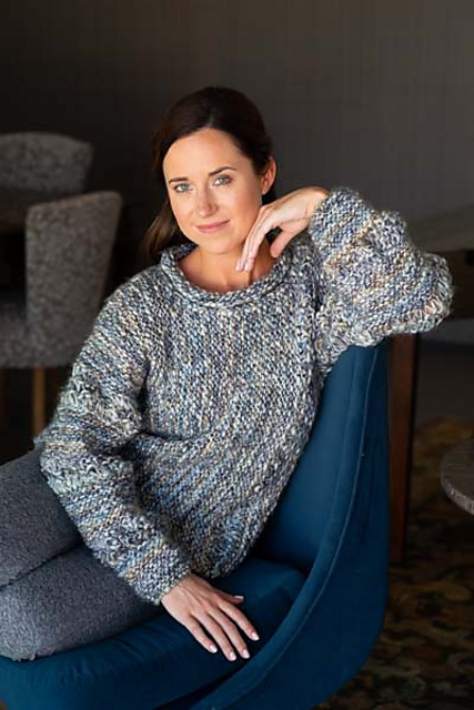 5902G Sideways Drop Stitch Pullover