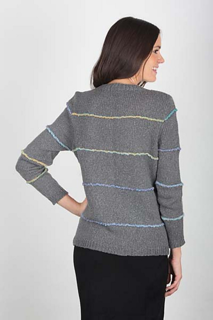 5700G Alternating Tuck Stitch Striped Pullover