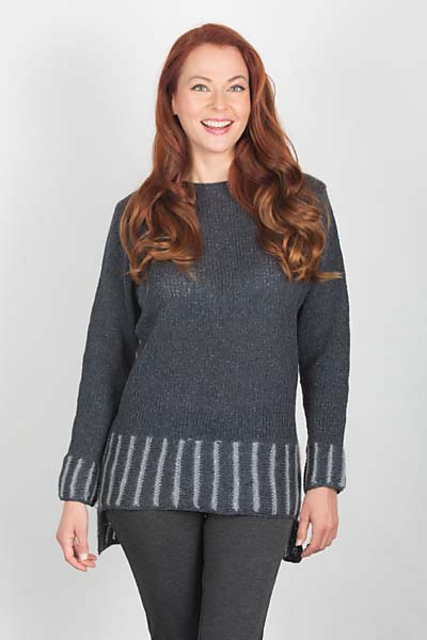 5700S Striped Tuxedo Pullover