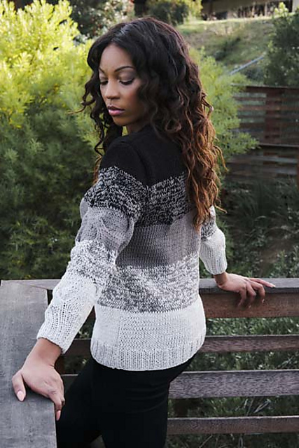 6000AA Alfa Striped Tweed Pullover