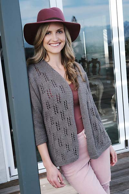 6000BB Doubled Vertical Lace Ladder Cardigan