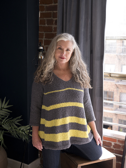 6200G Maldives Striped A-Line Swing Pullover