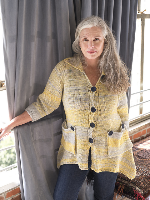 6200Q Basis Body Pocket Flared Edge Cardi