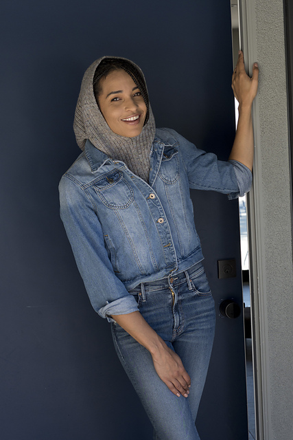 6301H Ecopuno Tweed Ribbed Riding Hood