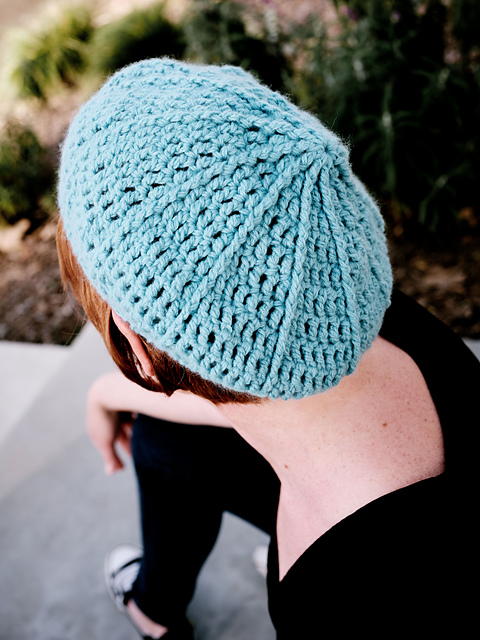 6401A Cashmere Classic Crochet Beret