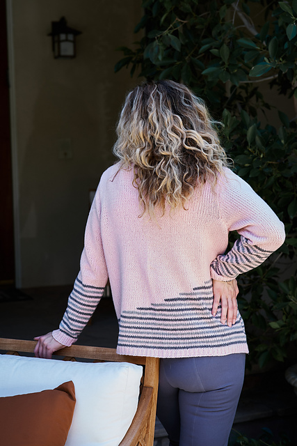 6700J Gemini Striped Pocket Pullover