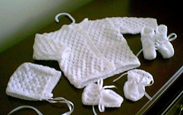 Winsome White Sweater & Booties