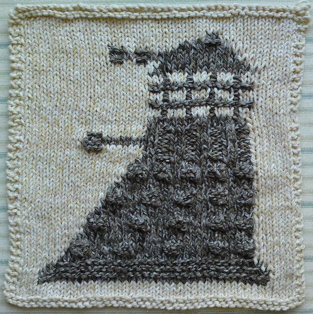 2-Color Dalek Dishcloth