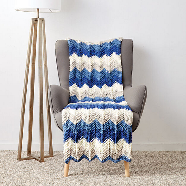 Radiant Ripple Knit Blanket